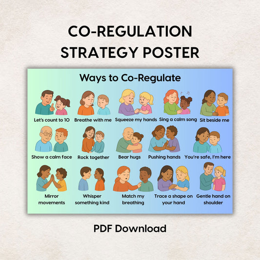 “Printable visual guide for supporting co-regulation through touch, movement, and connection”