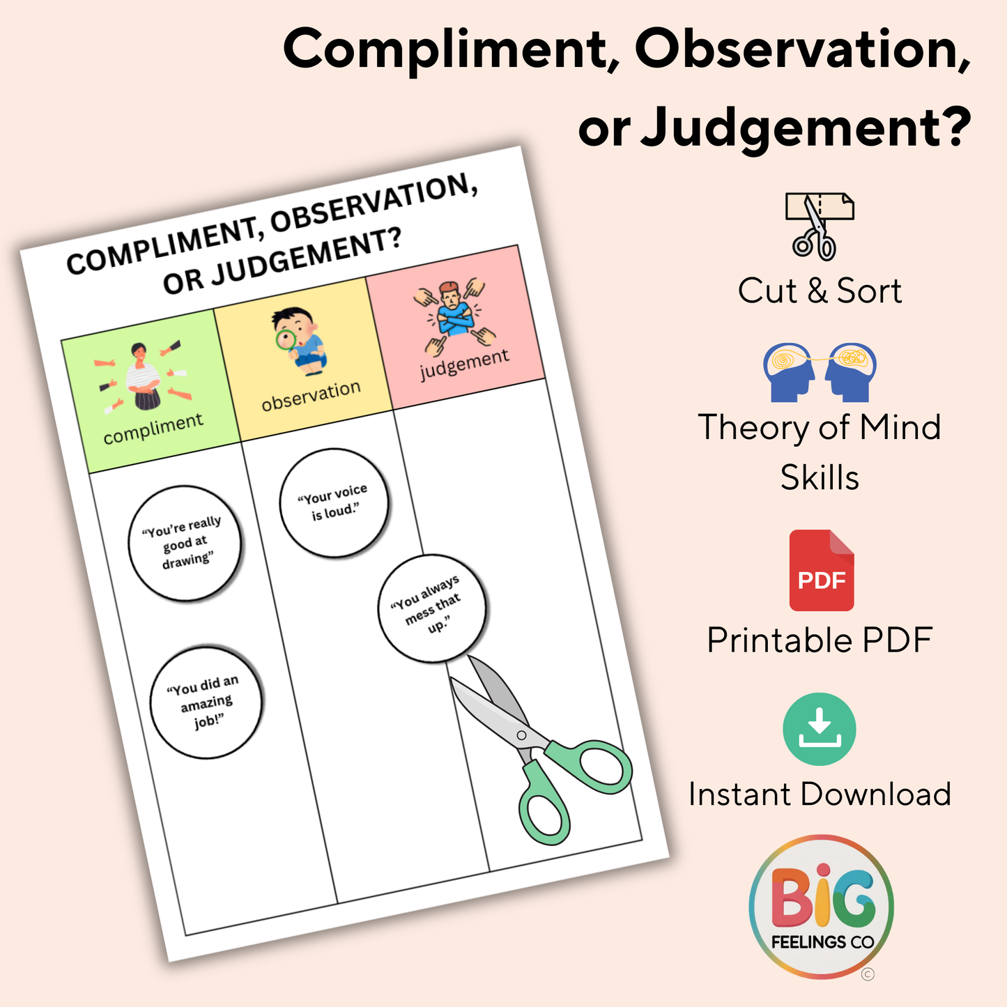 Theory of Mind – Compliments, Observations, and Judgements