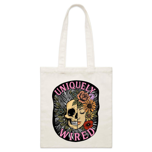 Uniquely Wired Parcel Canvas Tote Bag