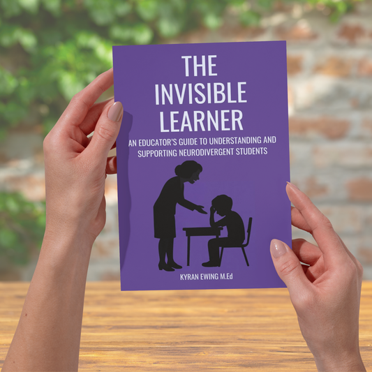 “Cover of The Invisible Learner, a resource for understanding and including autistic and ADHD students in the classroom”
“The Invisible Learner book – educator’s guide to supporting neurodivergent students”