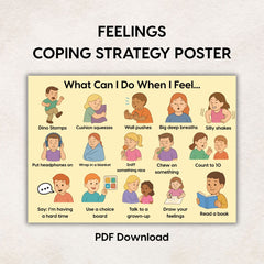 What To Do When I Feel... – Emotion Strategy Poster (PDF Download)