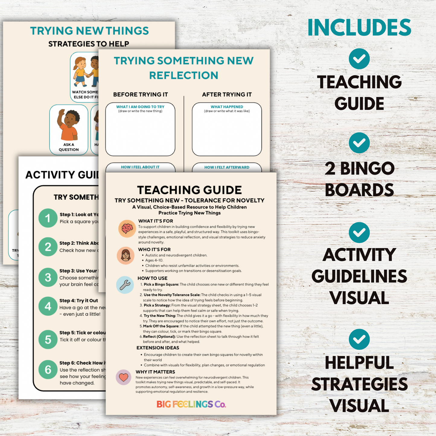 “PDF download with two illustrated bingo boards to support trying new experiences”