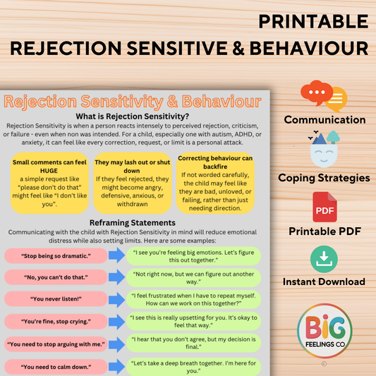 Rejection Sensitivity & Behaviour - Printable Info Sheet