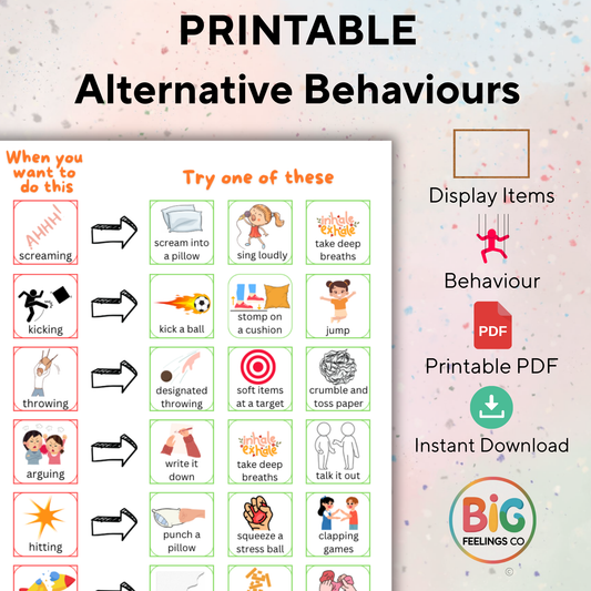 Alternative Behaviours Chart – Printable Info Sheet