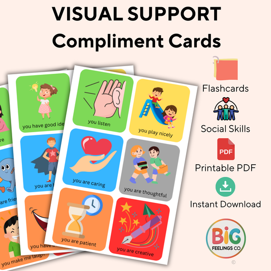 Visual Support: Compliment Cards – Teaching Kids to Give Kind Words
