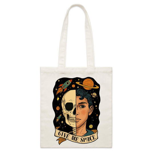 Give Me Space Parcel Canvas Tote Bag